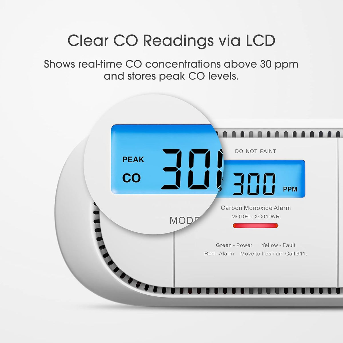 Wireless Interconnected Carbon Monoxide Detector, Pack of 2 C475863