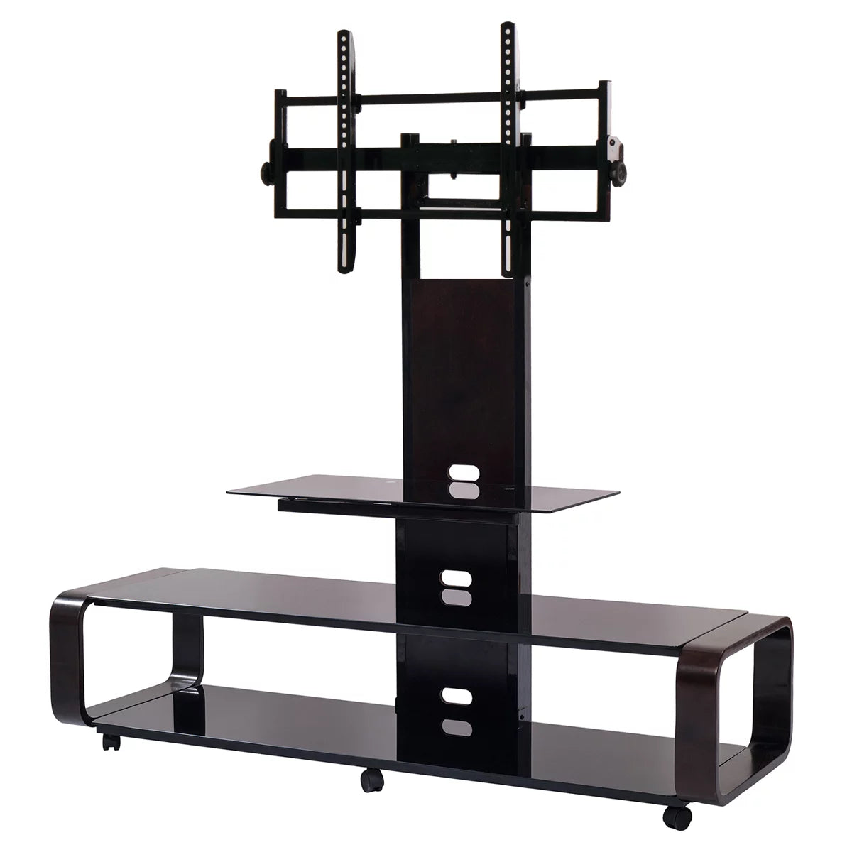 Curved Wood TV Stand for 35 to 85 inch TV N2721