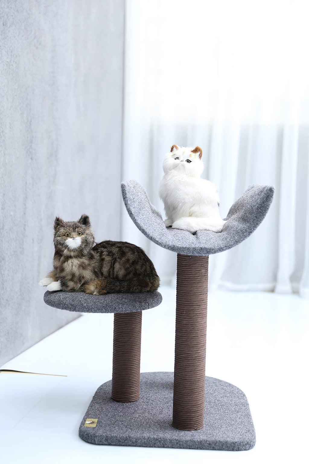 Gray Cat Tower with Scratching Posts T801