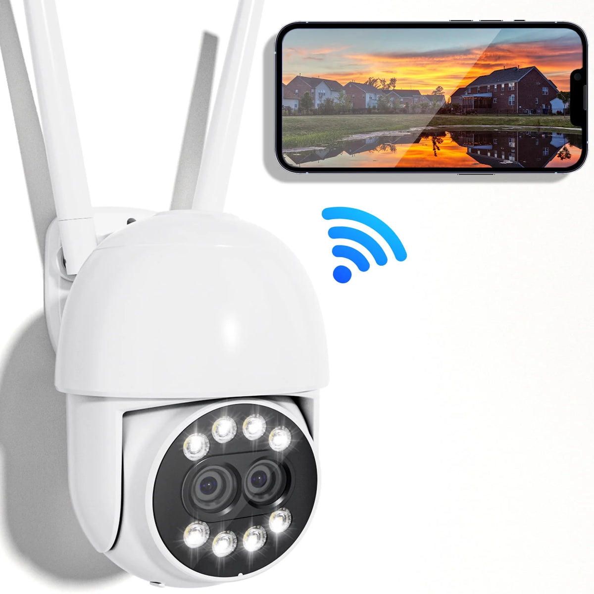 4MP Wireless Wifi Security Camera Outdoor with Full Color Night Vision V3724