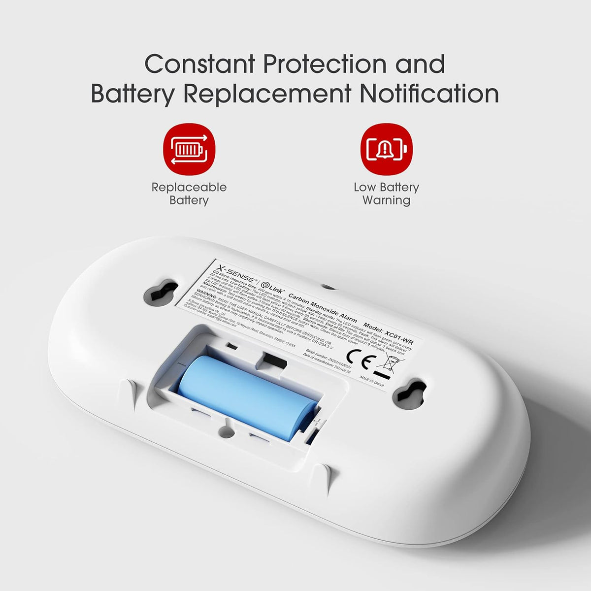 Wireless Interconnected Carbon Monoxide Detector, Pack of 2 C475863