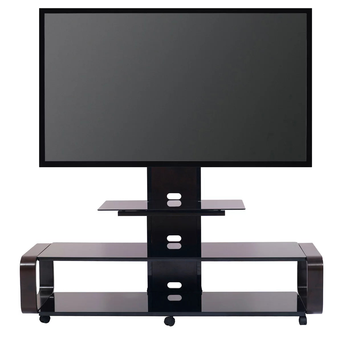 Curved Wood TV Stand for 35 to 85 inch TV N2721