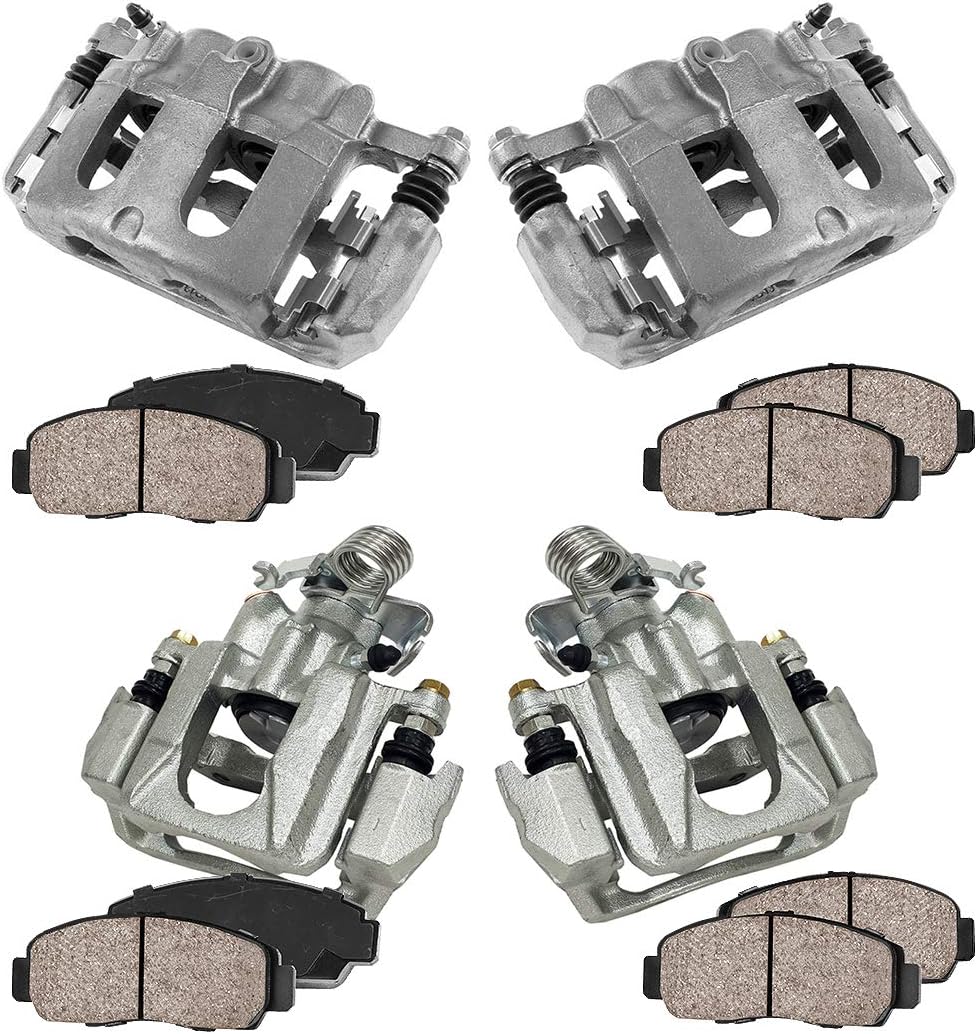 Front + Rear Loaded OE Calipers + Ceramic Brake Pads Kit Y5001