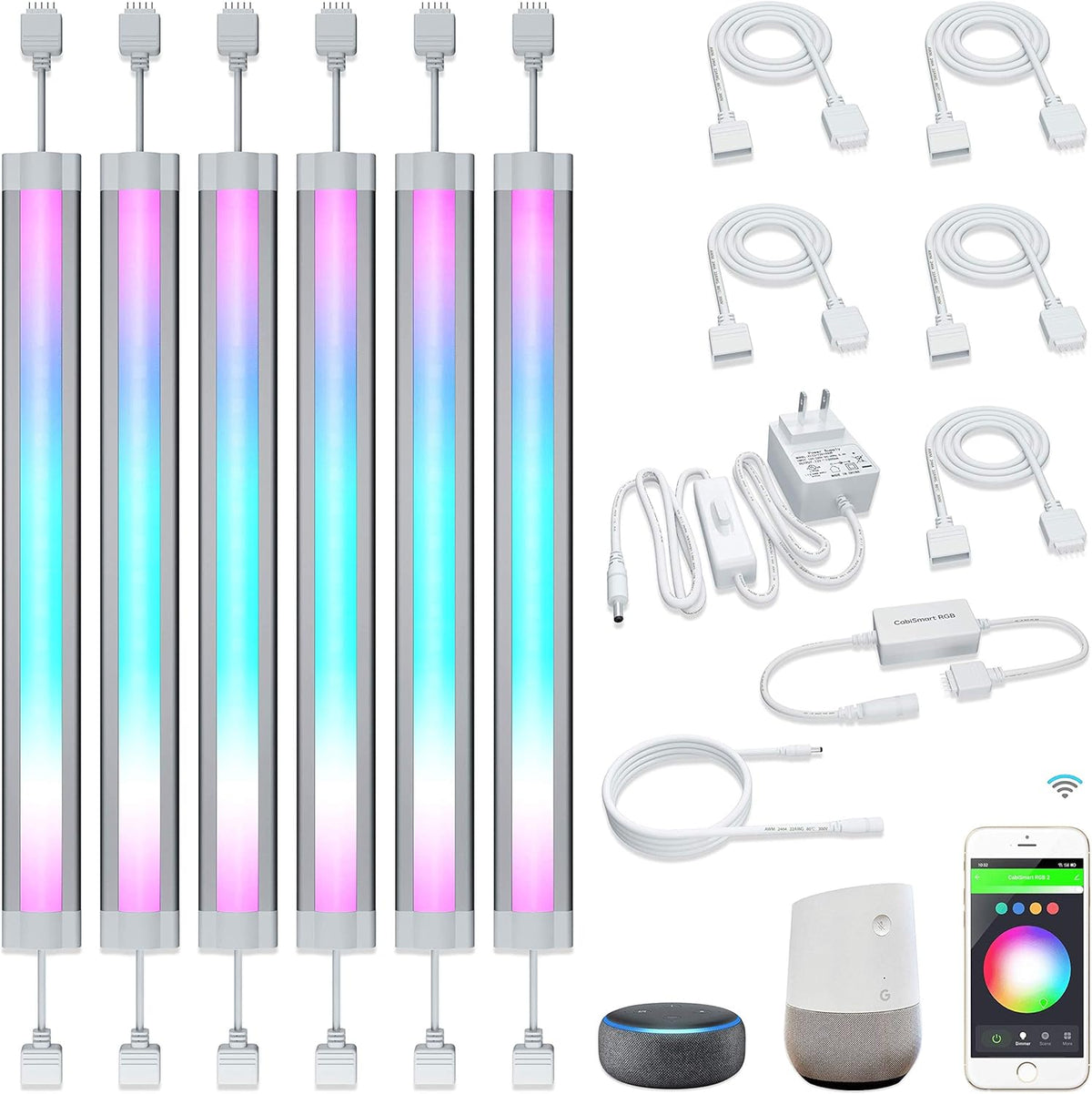 RGB Under Cabinet Lights 6 Lights Bar Kit H91917