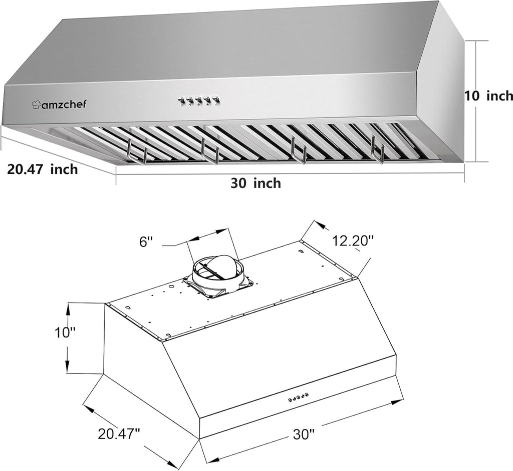 30 inch 700CFM Stainless Steel Under Cabinet Range Hood N90703