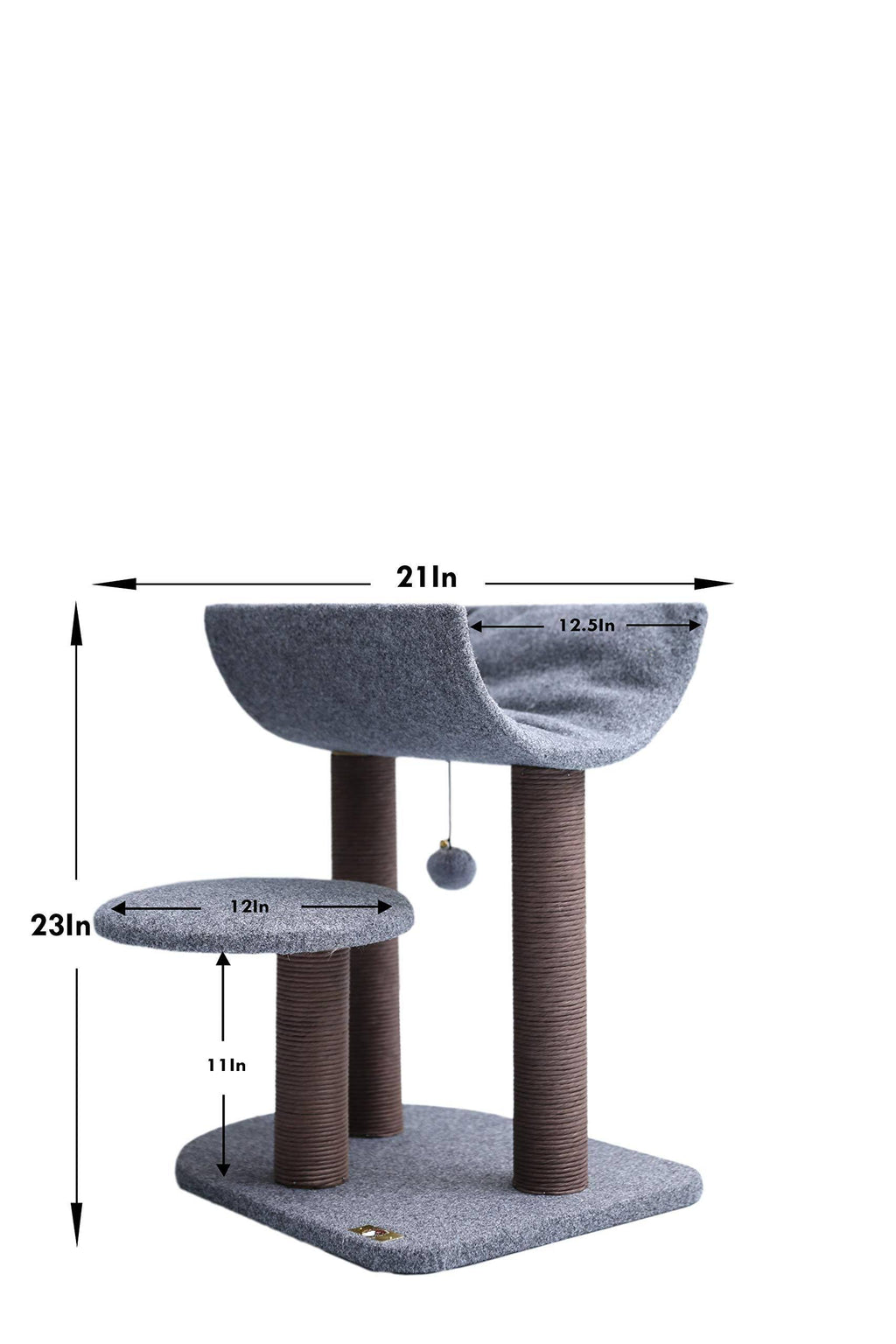 Gray Cat Tower with Scratching Posts T801