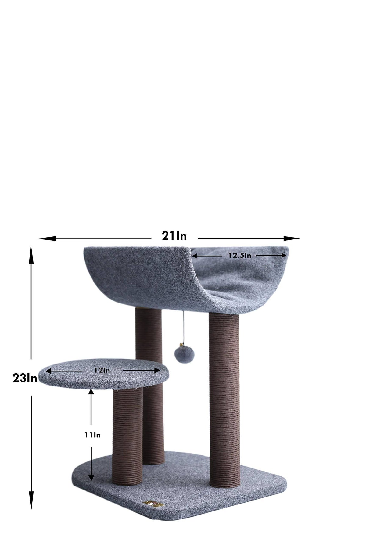 Gray Cat Tower with Scratching Posts T801