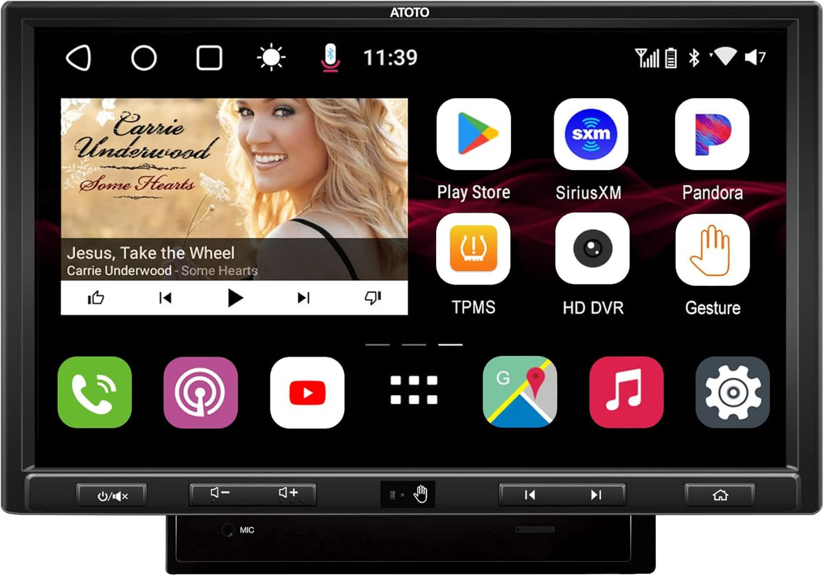 Single-Din Car Stereo with Wireless CarPlay & Android Auto B1731