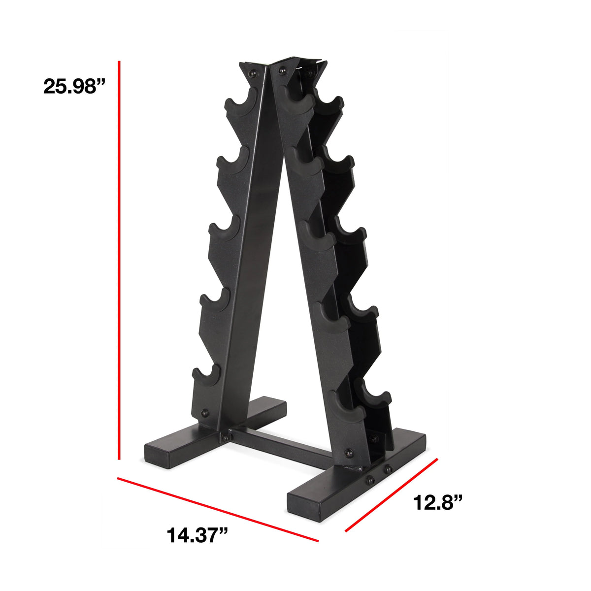 Black A-Frame Dumbbell Rack H480