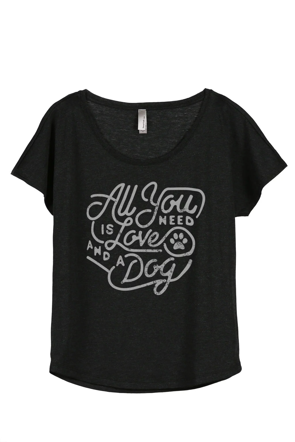 Heather Black Slouchy Dolman T-Shirt Z92524